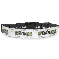 Family Photo and Name Deluxe Dog Collar - Medium - 11.5" to 17.5"