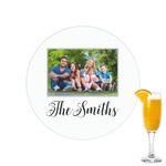 Family Photo and Name Printed Drink Topper - 2.15"