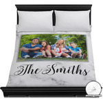 Family Photo and Name Duvet Cover - Full / Queen