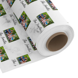 Family Photo and Name Fabric by the Yard - Spun Polyester Poplin