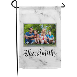 Family Photo and Name Garden Flag - Small - Double-Sided