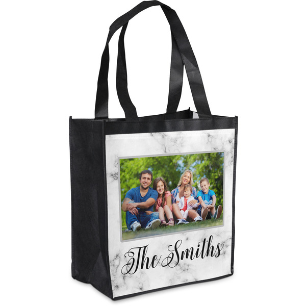 Custom Family Photo and Name Grocery Bag