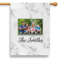 Family Photo and Name 28" House Flag - Single-Sided