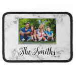 Family Photo and Name Iron On Rectangle Patch