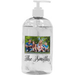 Family Photo and Name Plastic Soap / Lotion Dispenser - 16 oz - Large - White