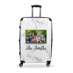 Family Photo and Name Suitcase - 28" Large - Checked