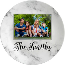 Family Photo and Name Melamine Salad Plate - 8"