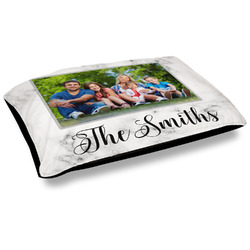 Family Photo and Name Outdoor Dog Bed - Large