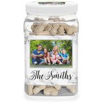 Family Photo and Name Dog Treat Jar