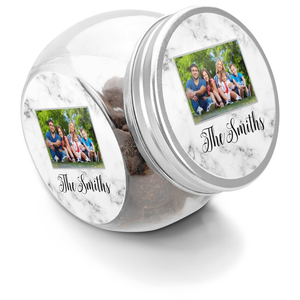 Custom Family Photo and Name Puppy Treat Jar