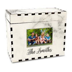 Family Photo and Name Wood Recipe Box - Full Color Print