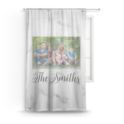 Family Photo and Name Sheer Curtain - 50" x 84"