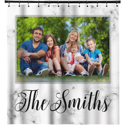 Family Photo and Name Shower Curtain - 71" x 74"