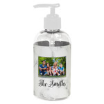 Family Photo and Name Plastic Soap / Lotion Dispenser - 8 oz - Small - White