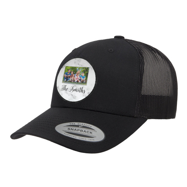 Custom Family Photo and Name Trucker Hat - Black