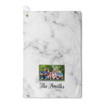 Family Photo and Name Waffle Weave Golf Towel