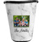 Family Photo and Name Waste Basket - Black - Front