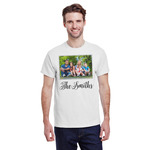 Family Photo and Name T-Shirt - White - 3XL