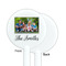 Family Photo and Name White Plastic 5.5" Stir Stick - Single Sided - Round - Front & Back