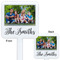 Family Photo and Name White Plastic Stir Stick - Double Sided - Front & Back