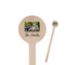 Family Photo and Name Wooden 7.5" Stir Stick - Round - Closeup