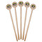 Family Photo and Name Wooden 7.5" Stir Stick - Round - Fan View