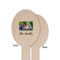 Family Photo and Name Wooden Food Pick - Oval - Single Sided - Front & Back