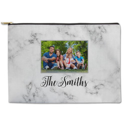 Family Photo and Name Zipper Pouch - Large - 12.5" x 8.5"