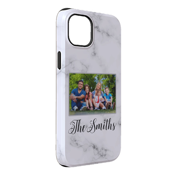 Custom Family Photo and Name iPhone Case - Rubber Lined - iPhone 14 Plus