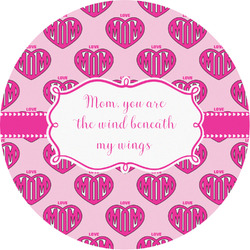 Love You Mom Multipurpose Round Labels - Custom Sized