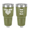 Love You Mom 30 oz Stainless Steel Ringneck Tumbler - Olive - Double Sided - Front & Back