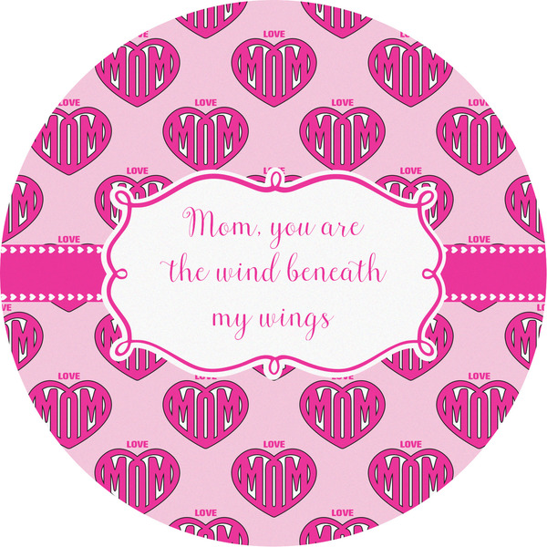 Custom Love You Mom Multipurpose Round Labels - 5"