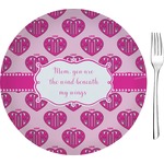 Love You Mom Glass Appetizer / Dessert Plate 8"