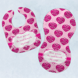 Love You Mom Baby Bib & Burp Set