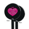 Love You Mom Black Plastic 5.5" Stir Stick - Single Sided - Round - Front & Back