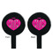 Love You Mom Black Plastic 7" Stir Stick - Double Sided - Round - Front & Back