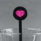 Love You Mom Black Plastic 7" Stir Stick - Round - Main