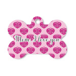 Love You Mom Bone Shaped Dog ID Tag - Small