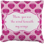 Love You Mom Faux-Linen Throw Pillow 18"