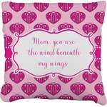 Love You Mom Faux-Linen Throw Pillow 26"