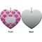 Love You Mom Ceramic Flat Ornament - Heart Front & Back (APPROVAL)