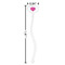 Love You Mom Clear Plastic 7" Stir Stick - Oval - Dimensions