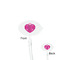 Love You Mom Clear Plastic 7" Stir Stick - Oval - Front & Back