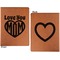 Love You Mom Cognac Leatherette Portfolios with Notepad - Large - Double Sided - Apvl