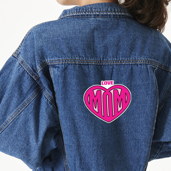 Custom Love You Mom Twill Iron On Patch - Custom Shape - X-Large