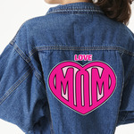 Love You Mom Twill Iron On Patch - Custom Shape - 3XL