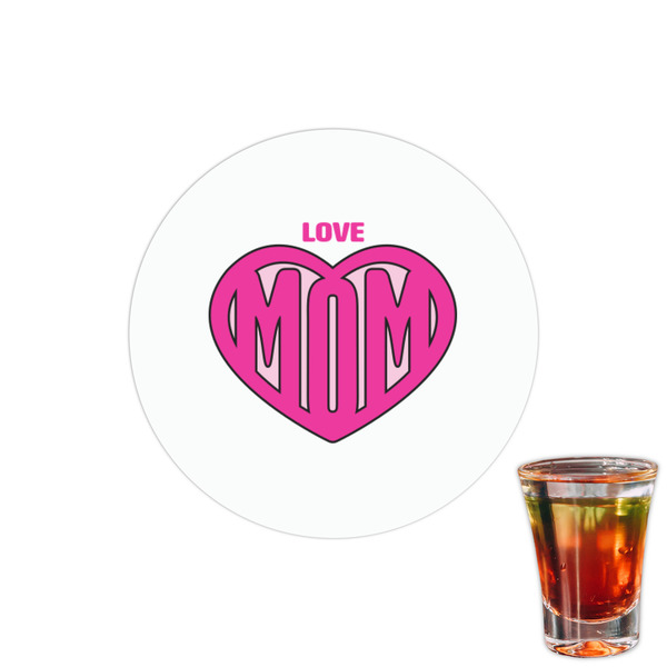 Custom Love You Mom Printed Drink Topper - 1.5"