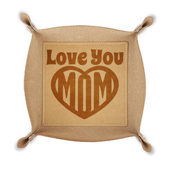 Love You Mom Genuine Leather Dice Tray