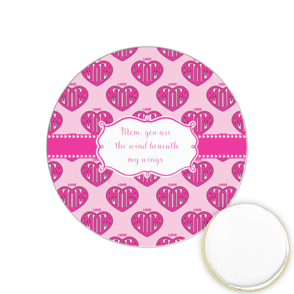 Custom Love You Mom Printed Cookie Topper - 1.25"