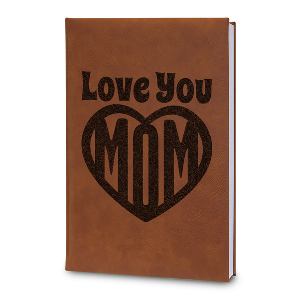 Custom Love You Mom Leatherette Journal - Large - Double Sided